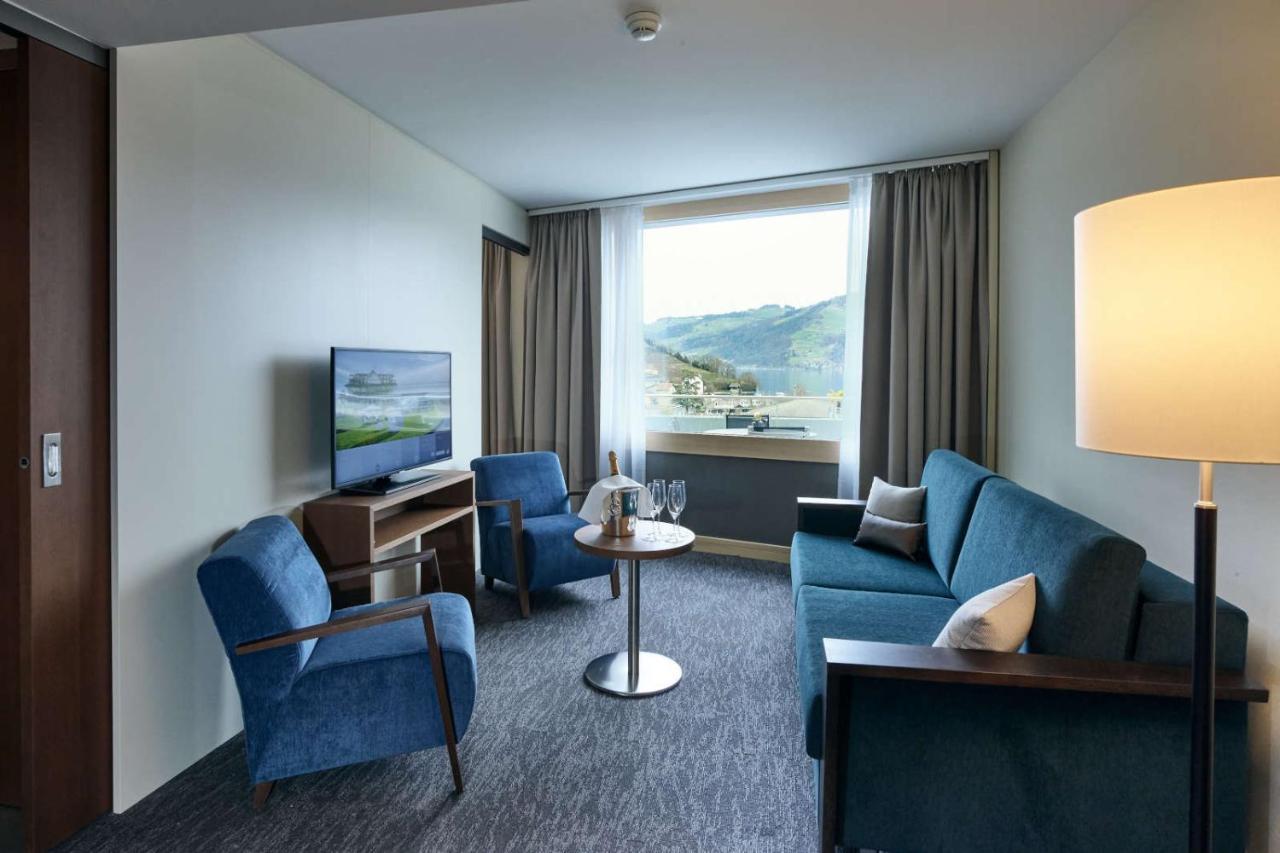 Belvedere Strandhotel Spiez Exterior foto